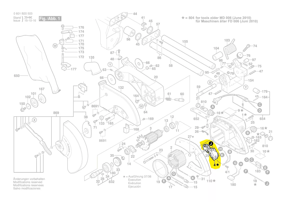 Interrupteur réf. 2 610 011 717 BOSCH